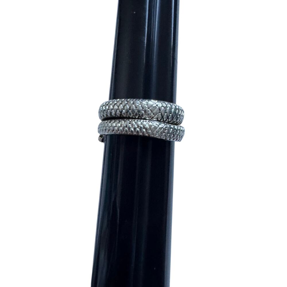 Silver wrapped Snake Statement ring - Picture 2 of 6